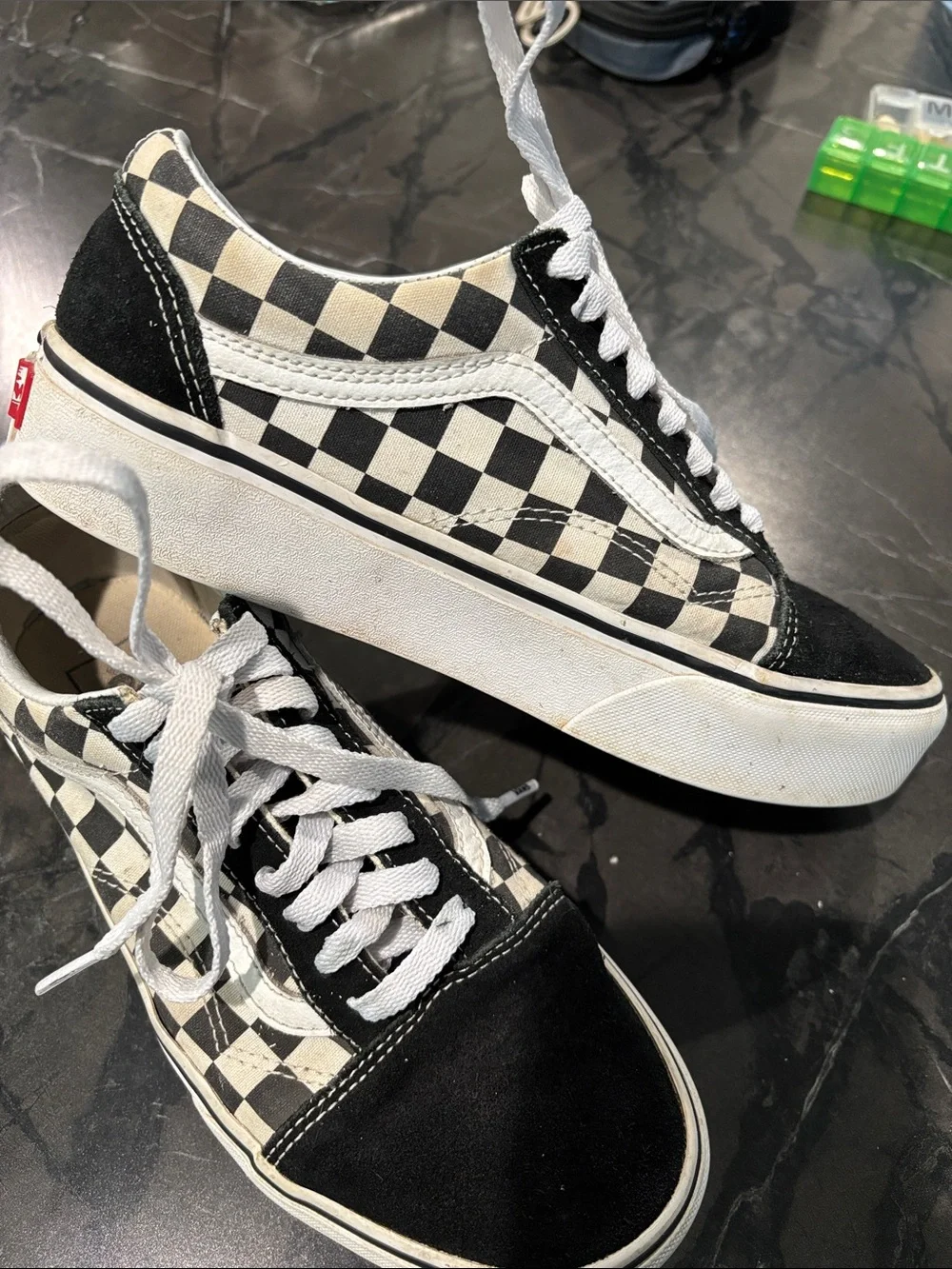 Checkered Platform Vans